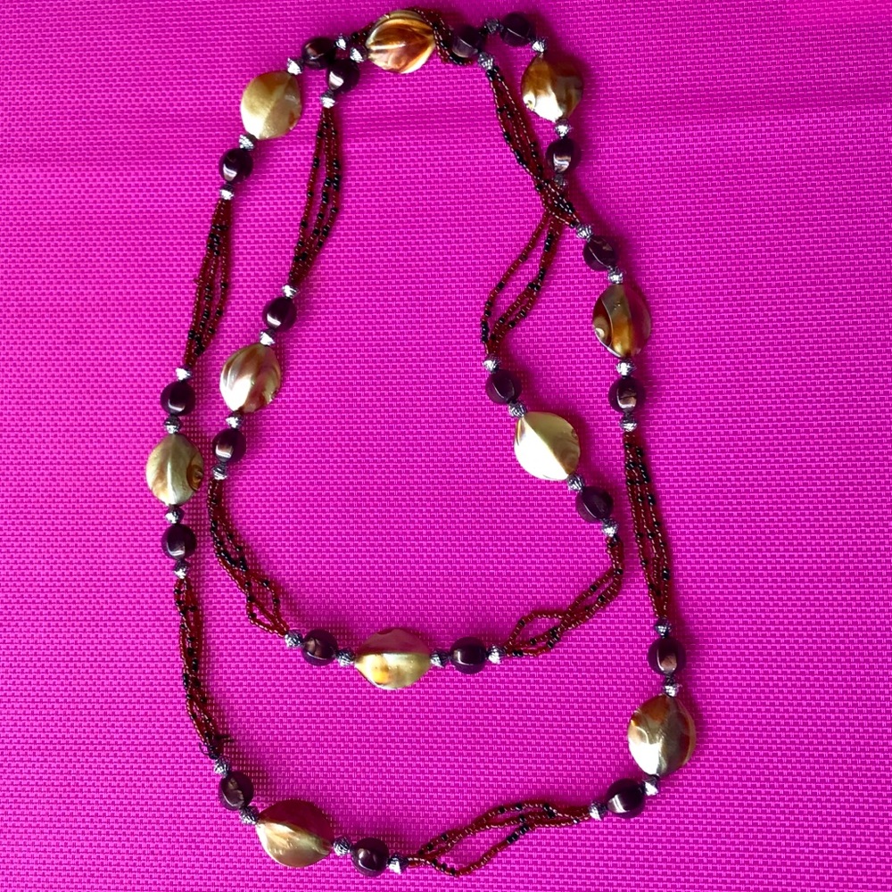 BKE Double Wrap Beaded Necklace